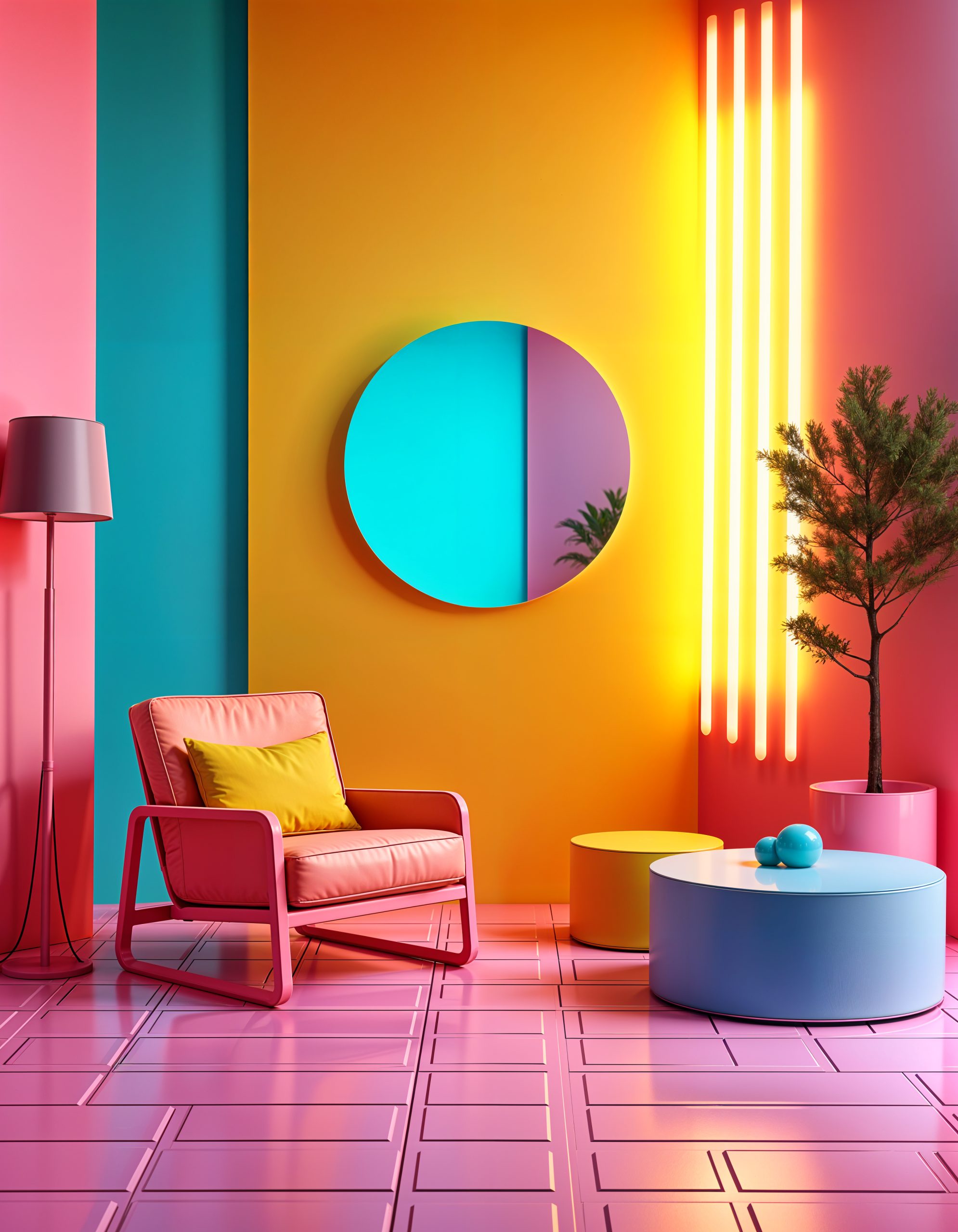 colorful-retrowave-3d-interior-background